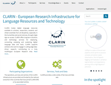 Tablet Screenshot of clarin.eu